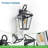 2-Pack Modern Outdoor Outdoor Wall Lantern Light Sconce, 21 Inch Black Metal Exterior Fixture With Clear Glass, Waterproof Lighting For Porch, Patio, Garage |  Gift Idea-1593323562