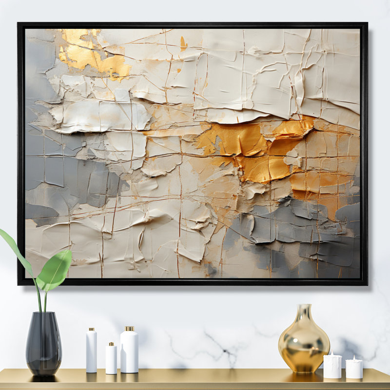 Gervon Transcendent Textures IV, Cadre flottant noir, H 16 po x l 32 po x P 1 po