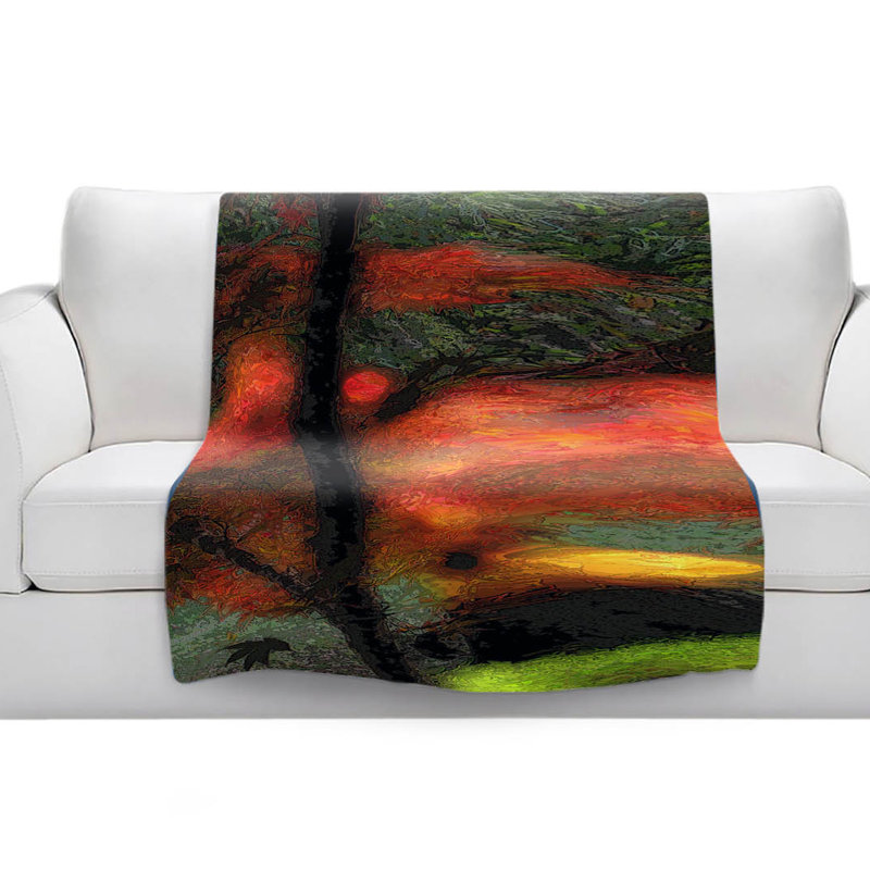 Couverture sherpa doux natures brushwork, l 51 po x L 60 po
