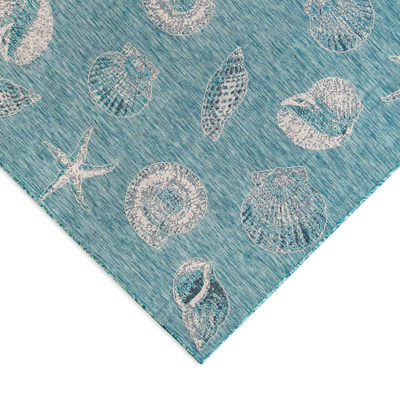 Saldanha Machine Woven Indoor / Outdoor Area Rug, Rectangle 4'10" x 7'6"