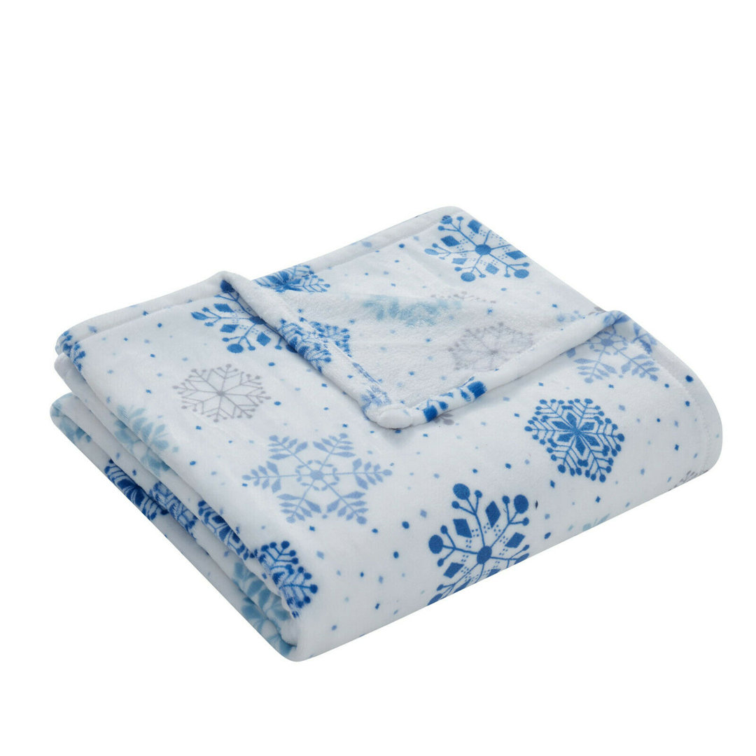 Yuletide Christmas Decor Plain Weave / Muslin Throw Blanket Kate Aurora