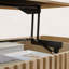 Table basse à plateau relevable avec cadre de rangement en bois massif-66499806-66499794