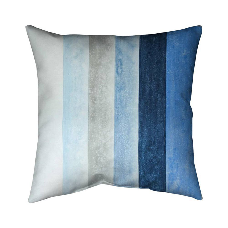 Blue stripes - 26"x26" Throw pillow - Poly twill - Print on demand