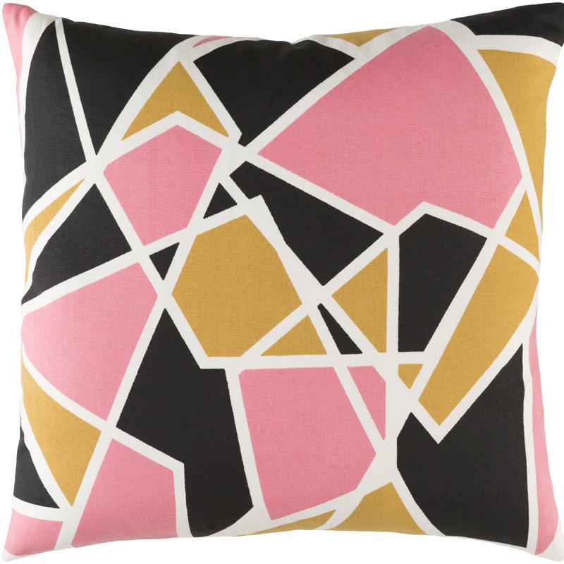 Coussin en coton à motif géométrique Trudy