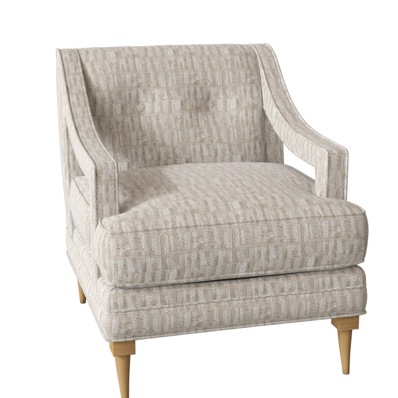 Fauteuil capitonné de 28 po de largeur Perry, Ambre, Brouillards blancs