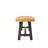 Of 2 Outdoor Benches, Brown Metal & Wood, Modern Industrial Look With Slat Panel Design Bench 2, Rustic Frame, Wood