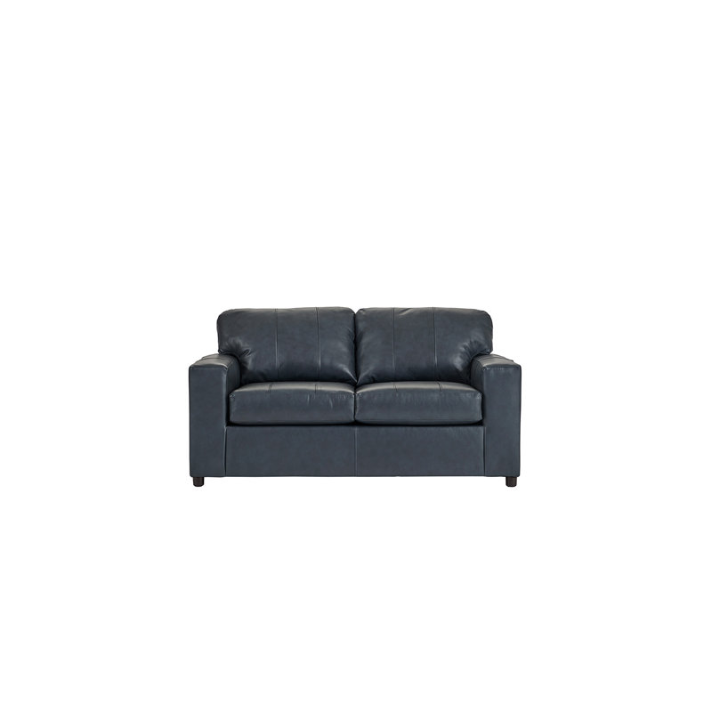 Causeuse en cuir véritable 62 po Ilmo, Royal Bely
