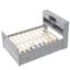 Base de lit plateforme capitaine avec bibliothèques de rangement et tablettes, quatre tiroirs-773330734