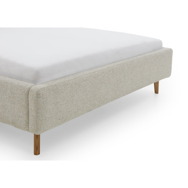 Alyssa Upholstered Bed, Beige, 160 x 200cm