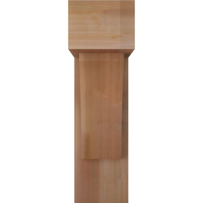 Thorton Block Bracket with Offset Brace, 26 x 22, 7 1/2"W Western Red Cedar (Smooth)