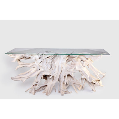 86'' Glass Top Console Table