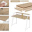 Computer Desk, Office Desk, PC, Laptop Desk with Shelf, Steel Frame, 112 x 56 x 90 cm (W x D x H)