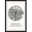 Denver Coordonnés - Reproduction d'art textuel sur papier encadré-1968982629
