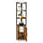 6-tier Corner Shelf with Cabinet 71 Inches Tall Corner Bookshelf with 5-position Adjustable Shel