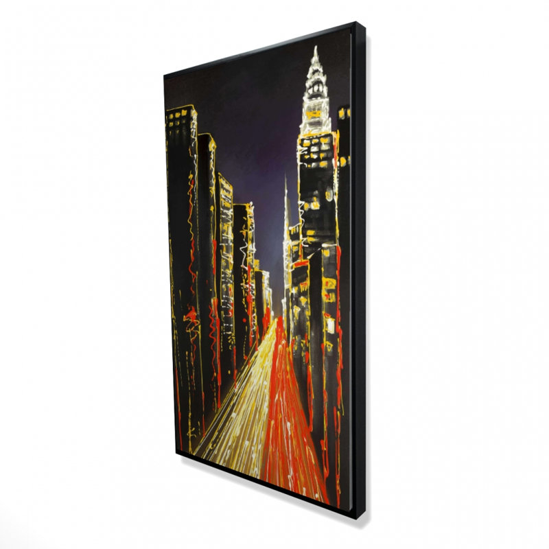 Lively city - 24"x48" Framed canvas