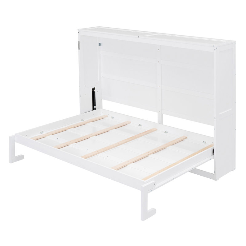 Grand lit escamotable mural, Blanc, Grand