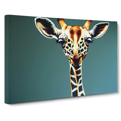 Giraffe Portrait - Wrapped Canvas Print