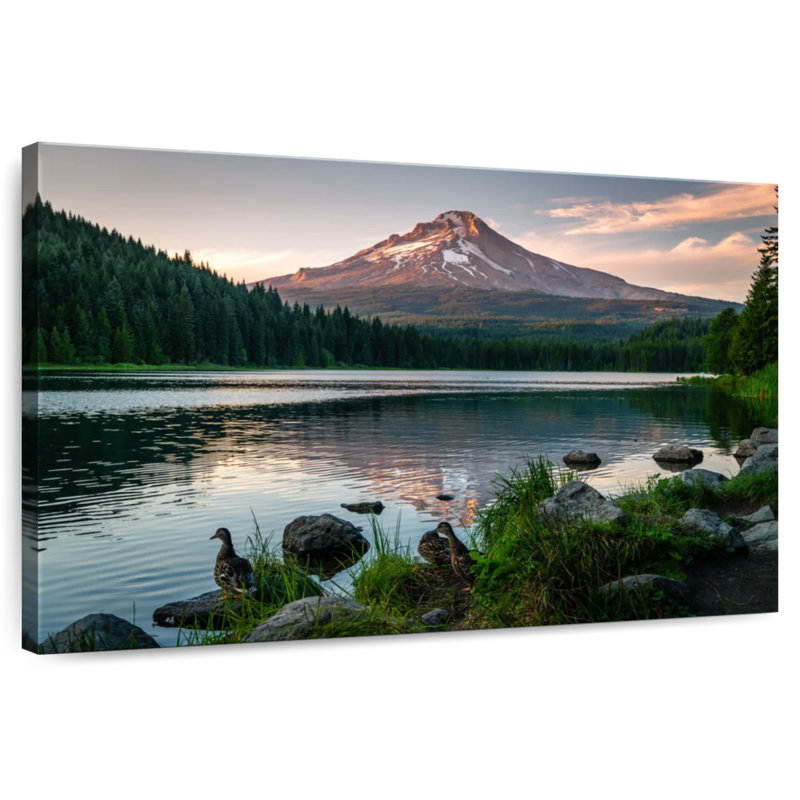 Alvord Mt Hood From Trillium Lake, 8" H x 12" W