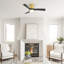 Ventilateur de plafond encastré à 3 pales en bois massif Nicola de 42 po avec télécommande et fonction de minuterie-1663181918