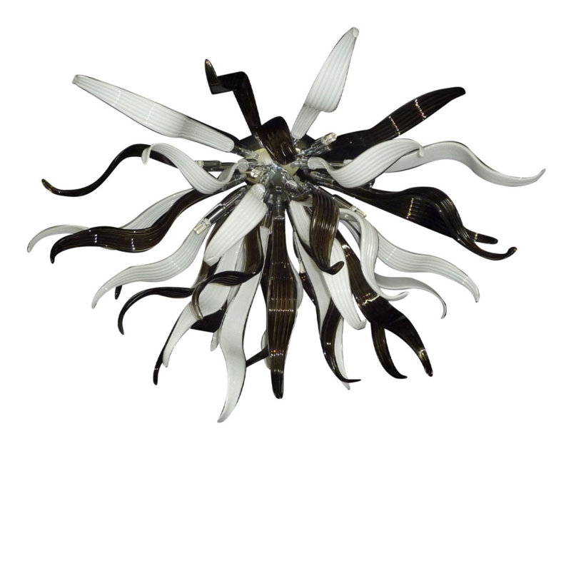 Grand lustre cylindrique à DEL Dalano Dama, Laiton, Jaune / Transparent, 55" Width x 55" Depth x 45" Height