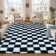 Soft Fluffy Large Rugs for Living Room Shaggy Area Rug Non Slip Modern Checkered Luxury Shag Plush Carpet for Kids Room Bedroom Dorm Home Decor