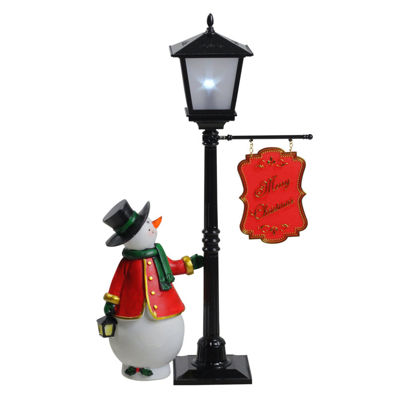Mini lampe de table et bonhomme de neige de Noël 14,5 "pré-éclairé