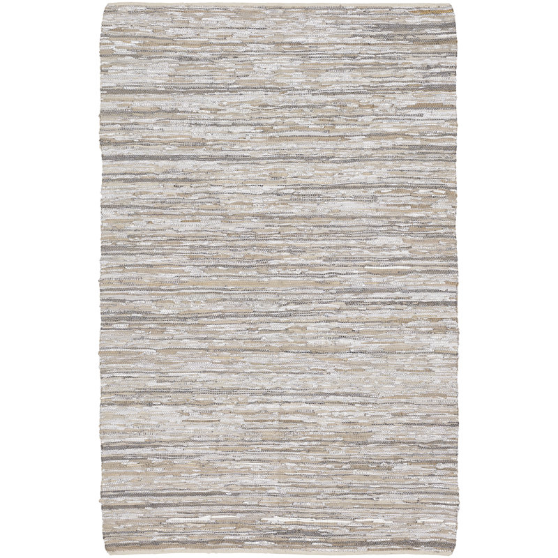 Jazz Hand Loomed Area Rug in Silver/Gray, Rectangle 7'9" x 10'6"