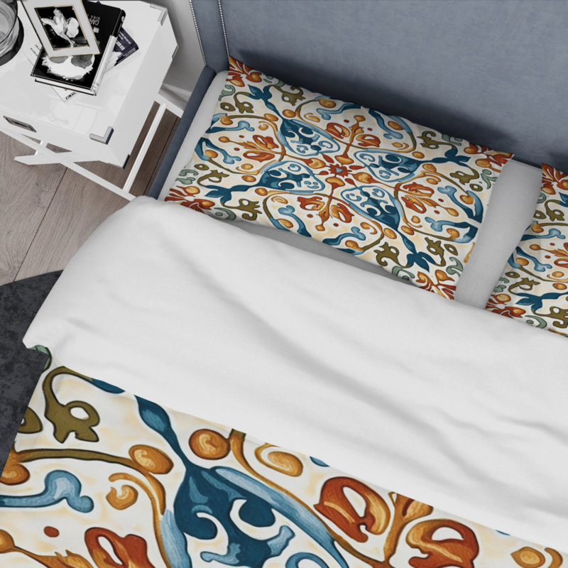 Ensemble de housse de couette en microfibre / polyester, Housse de couette pour grand lit et 2 taies décor