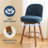 26" Swivel Upholstered Counter Stool With Solid Wood Frame-1350606940