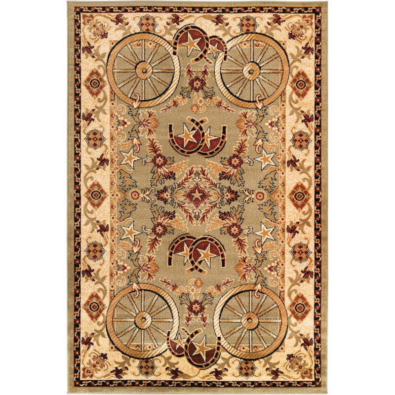 Athallia Oriental Indoor Rug, Rectangle 5'3" x 8'