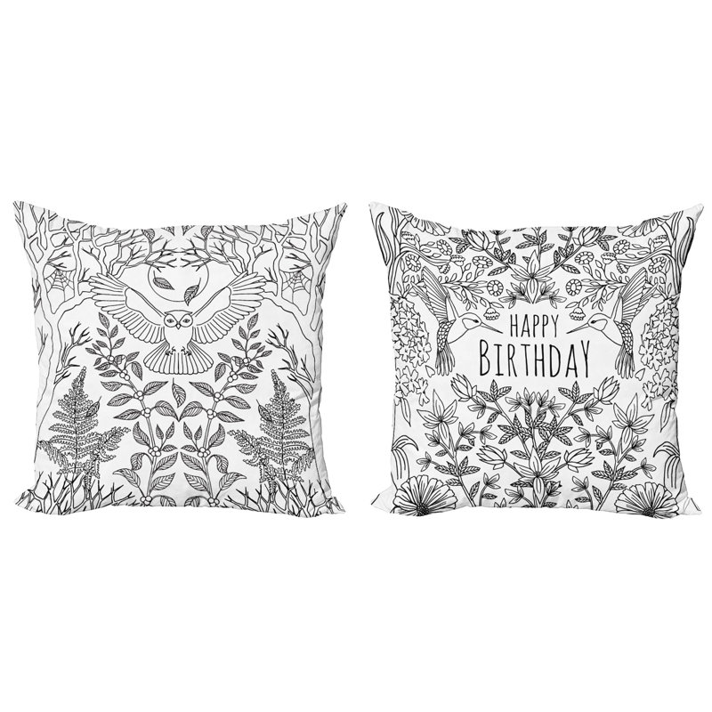 Patterned Pillow Cover, 18" x 18"