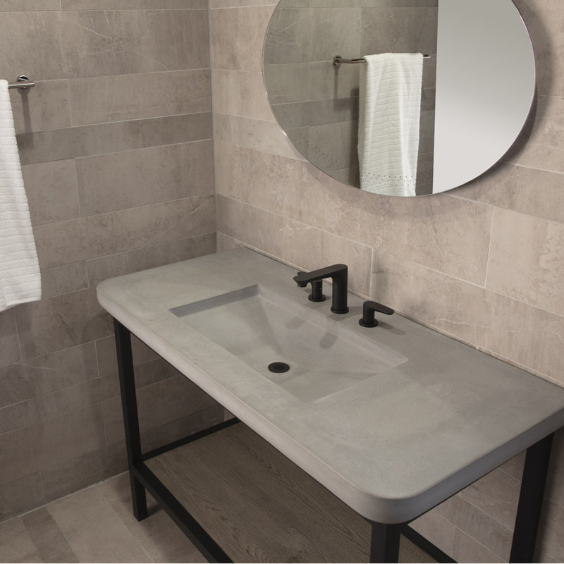 Flou Widespread Bathroom Faucet with Drain Assembly, Matte Black