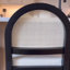 Tabouret de bar rembourré Boucle avec dossier en rotin tissé-1603352077-1603352079-1606266307