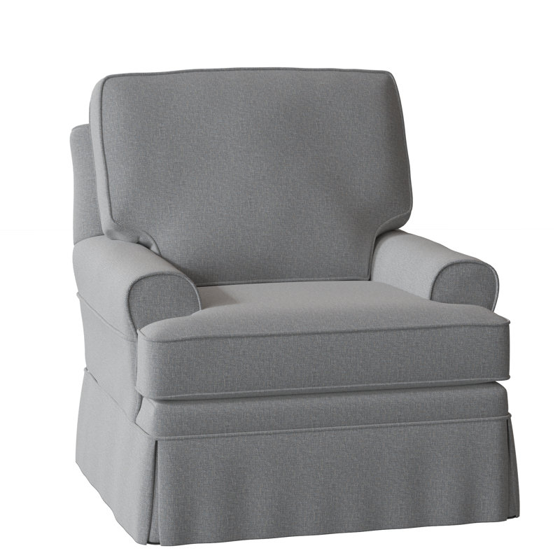 Belmont Armchair, Light Blue Performance Fabric; 0851-55