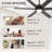 60" Large Ceiling Fan with with Dimmable 3CCT LED Light and Remote, 6-Speed Reversible DC Motor, Timer