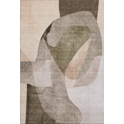Premium Machine Washable Mayfield AMF2058 Abstract Rug