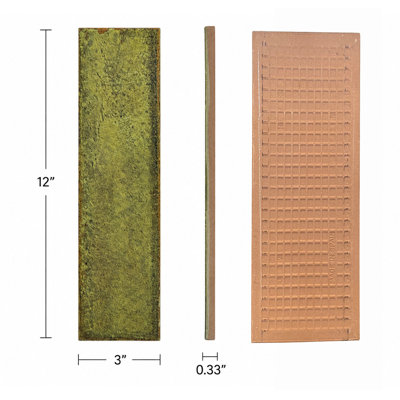 Alchemia 3" x 12" Glossy Subway Olive Green Ceramic Wall Tile