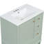 Meuble-lavabo de salle de bain avec lavabo, une porte avec tablette et trois tiroirs, porte à fermeture en douceur, idéale pour le rangement organisé et une installation facile-76514472