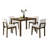 Joelyn 5pc Dining Table Set with 4 Cushioned Chairs-2060441166