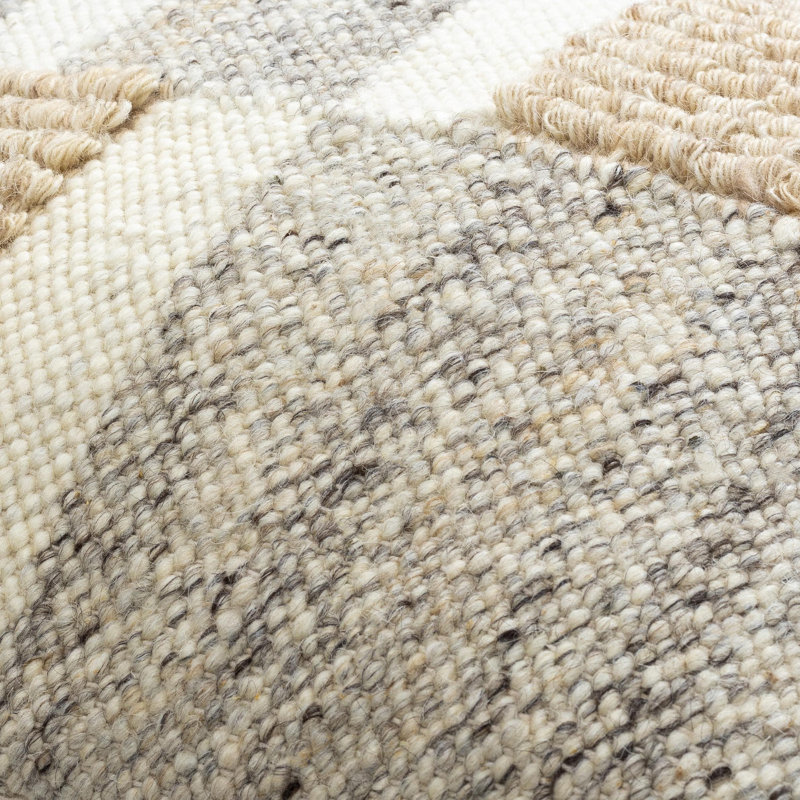 Sand Dunes Striped Wool Blend Reversible Pillow Cover, 22"H x 22"W