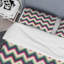 Chevron effet grunge - Ensemble de housse de couette abstrait - Microfibre de polyester-90181499