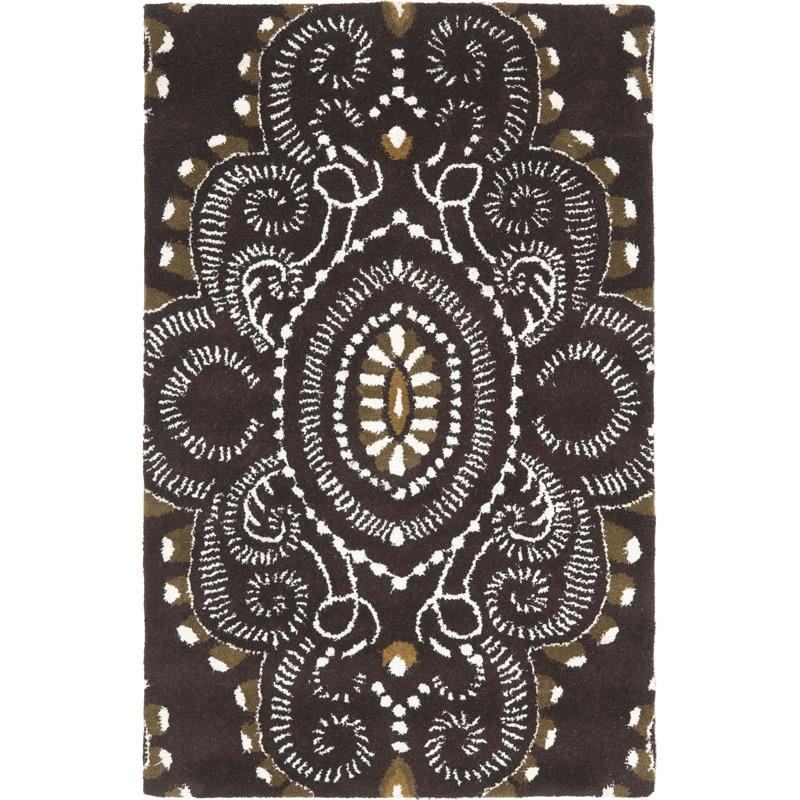 Kouerga Hand Tufted Wool Oriental Rug, Rectangle 2'6" x 4'
