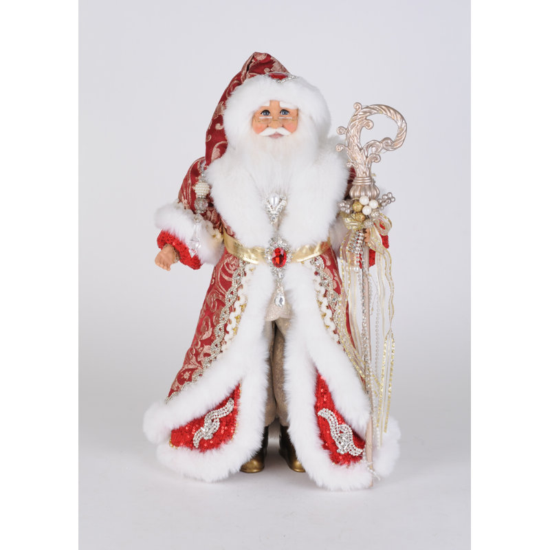 Lighted Crimson Royale Santa