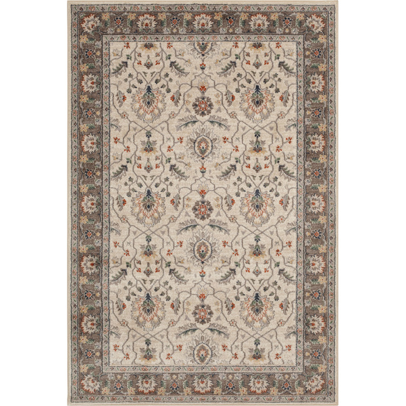 Tapis oriental beige Douty, Rectangle 7 pi 10 po x 9 pi 10 po