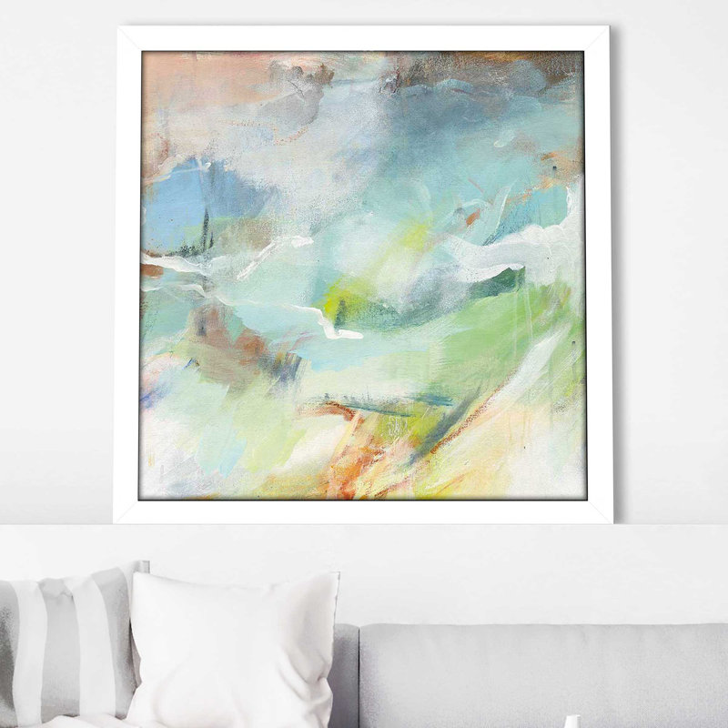 «Poss Possoss II Crop» - Peinture, Cadre blanc, H 37,5 po x l 37,5 po x P 1 po