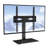 TV Stand Mount, Swivel Universal TV Stand For 32 To 55 Inch Tvs, Height Adjustable Portable Floor TV Stand With Tempered Glass Base