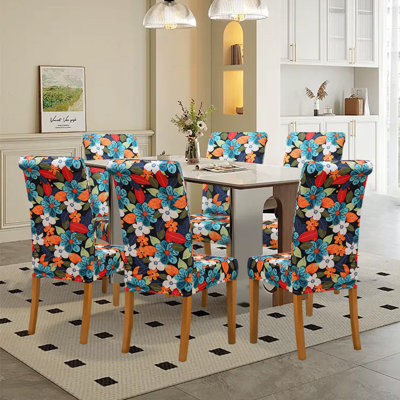 Housses de chaises de salle à manger extensibles, amovibles, lavables, housses de chaises, ensemble de 6, beige