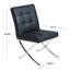 Chaise d'appoint capitonnée Somerville-33427515