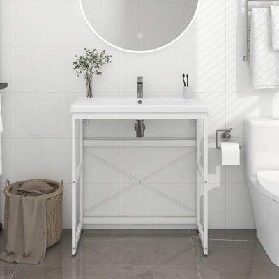 Havva 790mm Single Bathroom Vanity with Drop In Ceramic Basin
