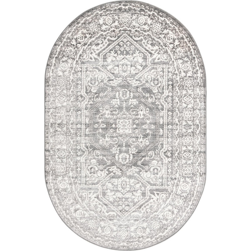 Oriental Indoor Rug, Oval 5'3" x 8'